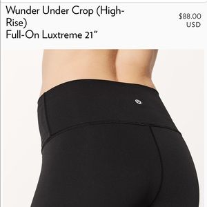 Wunder Under Crop full-on Luxtreme 21”.